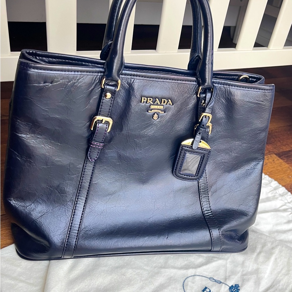 Prada leather 2-Way Tote Bag